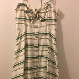 Green and white sundress